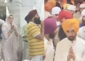 AMRITSAR NEWS:ਸ੍ਰੀ ਹਰਿਮੰਦਰ ਸਾਹਿਬ ਵਿਖੇ ਦਿਲਜੀਤ ਦੁਸਾਂਝ ਅਤੇ ਨੀਰੂ ਬਾਜਵਾ ਨੇ ਟੇਕਿਆ ਮੱਥਾ