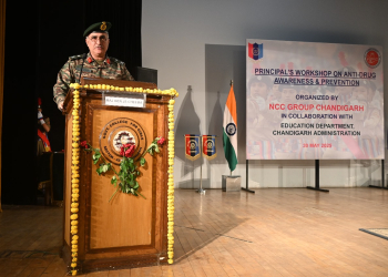 NCC Group Chandigarh ਨੇ ਨਸ਼ਾ ਵਿਰੋਧੀ ਜਾਗਰੂਕਤਾ ਅਤੇ ਰੋਕਥਾਮ ‘ਤੇ ਪ੍ਰਿੰਸੀਪਲਾਂ ਦੀ ਵਰਕਸ਼ਾਪ ਦਾ ਆਯੋਜਨ ਕੀਤਾ