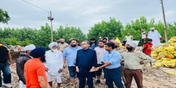 Punjab: ਕੈਬਨਿਟ ਮੰਤਰੀ ਸੰਜੀਵ ਅਰੋੜਾ ਤੇ ਡੀ.ਸੀ ਹਿਮਾਂਸ਼ੂ ਜੈਨ ਨੇ ਧੁੱਸੀ ਬੰਨ੍ਹ ਦਾ ਕੀਤਾ ਨਿਰੀਖਣ