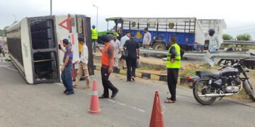 Bus Accident: ਪੰਜਾਬ ਰੋਡਵੇਜ਼ ਦੀ ਸਵਾਰੀਆਂ ਨਾਲ ਭਰੀ ਬੱਸ ਪਲਟੀ Bus Accident: ਪੰਜਾਬ ਰੋਡਵੇਜ਼ ਦੀ ਸਵਾਰੀਆਂ ਨਾਲ ਭਰੀ ਬੱਸ ਪਲਟੀ