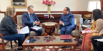 HEALTH : ਜੇਪੀ ਨੱਡਾ ਨੇ ਰੂਸੀ ਸਿਹਤ ਮੰਤਰੀ ਮਿਖਾਇਲ ਮੁਰਾਸ਼ਕੋ ਨਾਲ ਕੀਤੀ ਮੁਲਾਕਾਤ