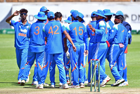 U19 World Cup : 10ਵੀਂ ਵਾਰ ਅੰਡਰ-19 ਵਿਸ਼ਵ ਕੱਪ ਦੇ ਫਾਈਨਲ ਵਿੱਚ ਪਹੁੰਚਿਆ ਭਾਰਤ U19 World Cup : 10ਵੀਂ ਵਾਰ ਅੰਡਰ-19 ਵਿਸ਼ਵ ਕੱਪ ਦੇ ਫਾਈਨਲ ਵਿੱਚ ਪਹੁੰਚਿਆ ਭਾਰਤ
