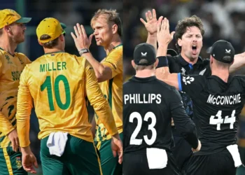 T20 ਵਿਸ਼ਵ ਕੱਪ ਸੈਮੀਫਾਈਨਲ: ਦੱਖਣੀ ਅਫਰੀਕਾ ਅਤੇ ਨਿਊਜ਼ੀਲੈਂਡ ਵਿਚਾਲੇ ਮੁਕਾਬਲਾ T20 ਵਿਸ਼ਵ ਕੱਪ ਸੈਮੀਫਾਈਨਲ: ਦੱਖਣੀ ਅਫਰੀਕਾ ਅਤੇ ਨਿਊਜ਼ੀਲੈਂਡ ਵਿਚਾਲੇ ਮੁਕਾਬਲਾ