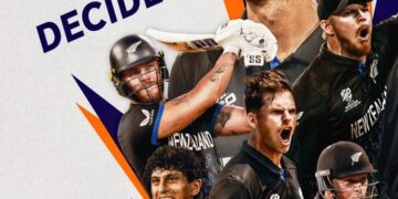 T20 World Cup 2026 : ਨਿਊਜ਼ੀਲੈਂਡ ਦੂਜੀ ਵਾਰ ਪਹੁੰਚਿਆ ਟੀ-20 ਵਿਸ਼ਵ ਕੱਪ ਦੇ ਫਾਈਨਲ ‘ਚ ; ਸੈਮੀਫਾਈਨਲ ਵਿੱਚ ਦੱਖਣੀ ਅਫਰੀਕਾ ਨੂੰ ਹਰਾਇਆ T20 World Cup 2026 : ਨਿਊਜ਼ੀਲੈਂਡ ਦੂਜੀ ਵਾਰ ਪਹੁੰਚਿਆ ਟੀ-20 ਵਿਸ਼ਵ ਕੱਪ ਦੇ ਫਾਈਨਲ ‘ਚ ; ਸੈਮੀਫਾਈਨਲ ਵਿੱਚ ਦੱਖਣੀ ਅਫਰੀਕਾ ਨੂੰ ਹਰਾਇਆ
