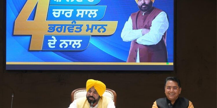 ਭਗਵੰਤ ਮਾਨ ਸਰਕਾਰ ਨੇ ਰਿਕਾਰਡ ਕਾਇਮ ਕੀਤਾ, PUNJAB ਦੇ ਇਤਿਹਾਸ ਵਿੱਚ ਪਹਿਲੀ ਵਾਰ ਸਿਰਫ਼ 4 ਸਾਲਾਂ ‘ਚ 65,264 ਸਰਕਾਰੀ ਨੌਕਰੀਆਂ ਦਿੱਤੀਆਂ ਗਈਆਂ