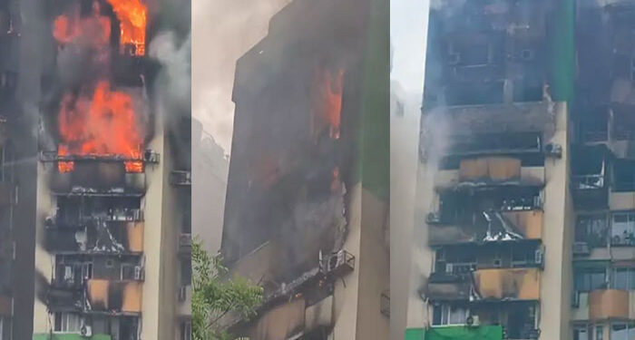 Ghaziabad: 15 ਮੰਜ਼ਿਲਾ ਅਪਾਰਟਮੈਂਟ ਵਿੱਚ ਲੱਗੀ ਭਿਆਨਕ ਅੱਗ: 7 ਮੰਜ਼ਿਲਾਂ ਆਈਆਂ ਲਪੇਟ ‘ਚ