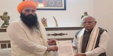 Haryana : ਕੇਂਦਰੀ ਮੰਤਰੀ ਮਨੋਹਰ ਲਾਲ ਨਾਲ ਜਥੇਦਾਰ ਦਾਦੂਵਾਲ ਨੇ ਕੀਤੀ ਮੁਲਾਕਾਤ; ਸੌਂਪਿਆ ਮੰਗ ਪੱਤਰ