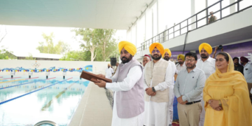 ਮੁੱਖ ਮੰਤਰੀ ਭਗਵੰਤ ਮਾਨ ਨੇ ਸੰਗਰੂਰ ਵਿਖੇ ਓਲੰਪਿਕ ਪੱਧਰ ਦੇ ਆਧੁਨਿਕ ਸਵੀਮਿੰਗ ਪੂਲ ਦਾ ਕੀਤਾ ਉਦਘਾਟਨ