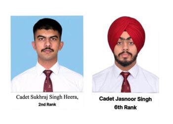 ਮਹਾਰਾਜਾ ਰਣਜੀਤ ਸਿੰਘ ਪ੍ਰੈਪਰੇਟਰੀ ਇੰਸਟੀਚਿਊਟ ਦੇ ਦੋ ਕੈਡਿਟਾਂ ਨੇ ਏ.ਐਫ.ਸੀ.ਏ.ਟੀ. ਵਿੱਚ ਦੇਸ਼ ਭਰ ਵਿੱਚੋਂ ਹਾਸਲ ਕੀਤਾ ਦੂਜਾ ਤੇ ਛੇਵਾਂ ਰੈਂਕ ; ਦੋਵਾਂ ਕੈਡਿਟਾਂ ਨੇ ਸੀ.ਡੀ.ਐਸ. ਪ੍ਰੀਖਿਆ ਵੀ ਕੀਤੀ ਪਾਸ