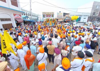ਤੀਸਰੇ ਦਿਨ ਸ੍ਰੀ ਦਰਬਾਰ ਸਾਹਿਬ ਤਰਨਤਾਰਨ ਤੋਂ ਸ੍ਰੀ ਗੋਇੰਦਵਾਲ ਸਾਹਿਬ ਲਈ ਰਵਾਨਾ ਹੋਇਆ ਮੀਰੀ ਪੀਰੀ ਖਾਲਸਾ ਮਾਰਚ