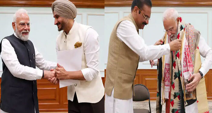 Punjab ਦੇ ਰਾਜ ਸਭਾ ਮੈਂਬਰਾਂ ਹਰਭਜਨ ਸਿੰਘ ਅਤੇ ਅਸ਼ੋਕ ਮਿੱਤਲ ਨੇ PM ਮੋਦੀ ਨਾਲ ਕੀਤੀ ਮੁਲਾਕਾਤ