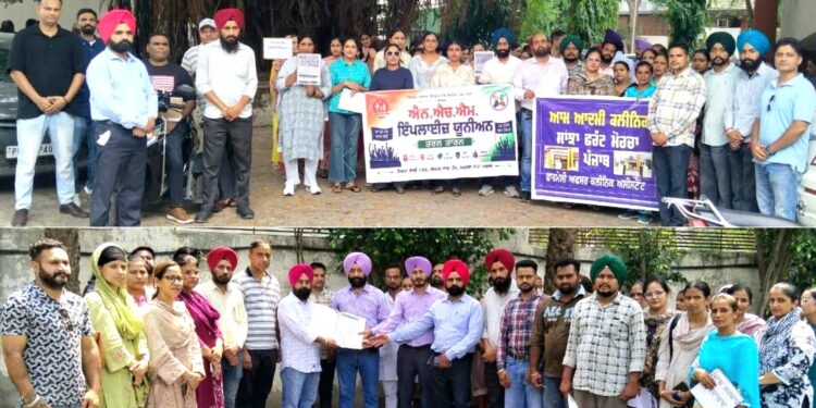 ਐਨ.ਐਚ.ਐਮ ਮੁਲਾਜ਼ਮਾਂ ਵੱਲੋਂ ਤਰਨ ਤਾਰਨ ’ਚ ਰੋਸ ਮਾਰਚ
