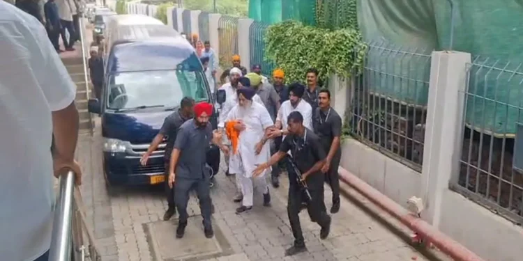 ਸੁਖਬੀਰ ਬਾਦਲ ‘ਤੇ ਹਮਲਾ: ਪੁਲਿਸ ਨੇ ਹਮਲਾਵਰ ਨੂੰ ਲਿਆ ਹਿਰਾਸਤ ‘ਚ