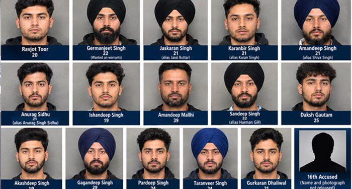 Canada ‘ਚ 16 ਪੰਜਾਬੀ ਮੂਲ ਦੇ ਲੋਕਾਂ ‘ਤੇ ਲੱਗੇ 56 ਅਪਰਾਧਿਕ ਦੋਸ਼ Canada ‘ਚ 16 ਪੰਜਾਬੀ ਮੂਲ ਦੇ ਲੋਕਾਂ ‘ਤੇ ਲੱਗੇ 56 ਅਪਰਾਧਿਕ ਦੋਸ਼